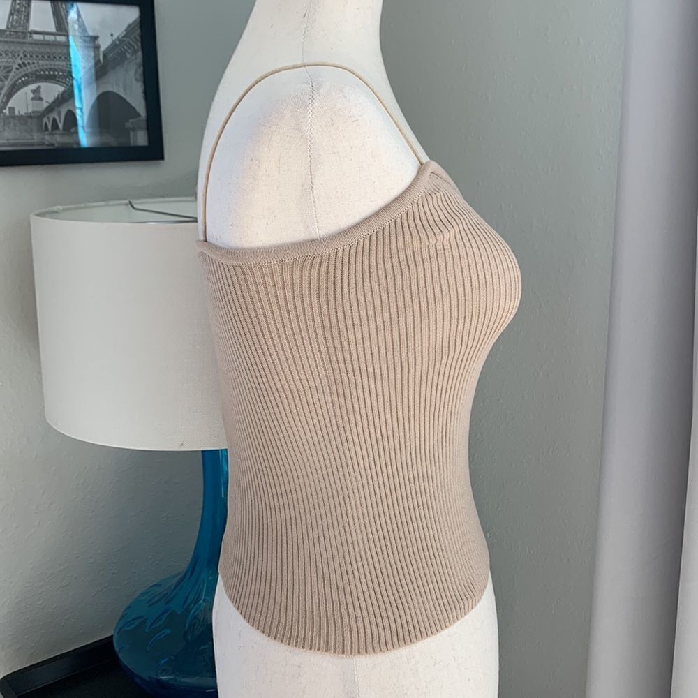 Spaghetti strap cami ribbed knit one size xs/small - Picture 6 of 8